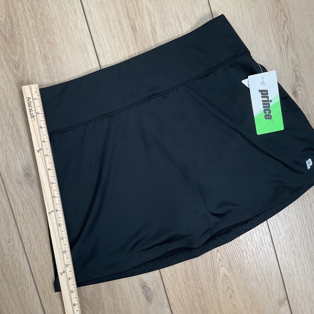 Prince Women's‎ Tennis Match Knit Skort Black Wicking Athletic Skirt Medium - Picture 10 of 10
